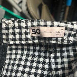 SO Checkered Black and White Skort